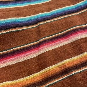 Vintage Ralph Lauren 12 Linen Skirt Southwestern Western Boho A-Line Midi Womens